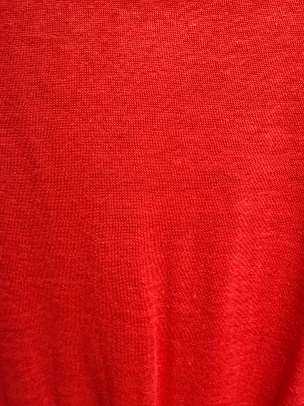 J. Jill Love Linen Women’s Red Tie-Hem Short Sleeve Top Size L Petite 100% Linen - Picture 3 of 4